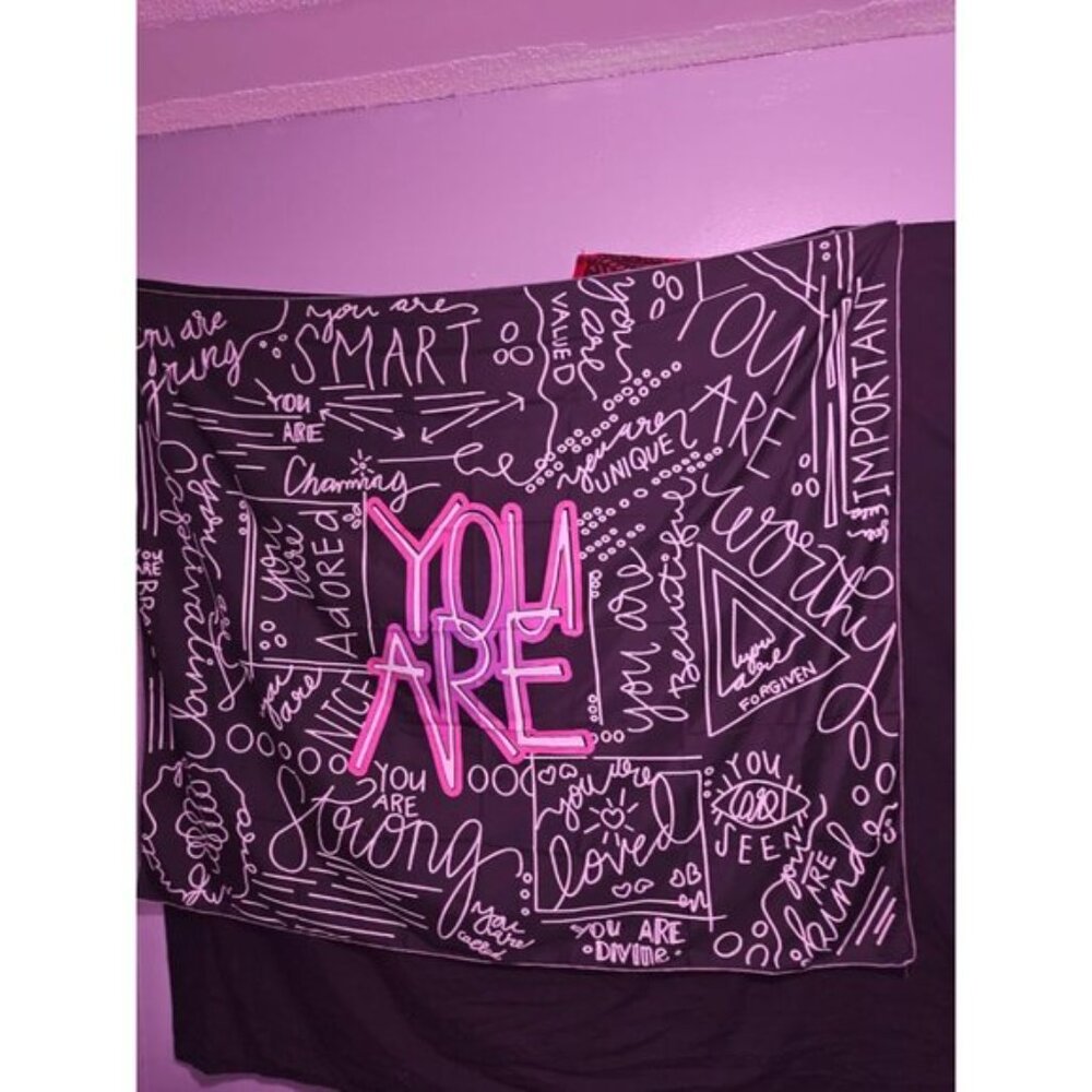 New 50x60In You Are Quote Inspirational Tapestry Wall Art for Room Decor - Picture 6 of 6